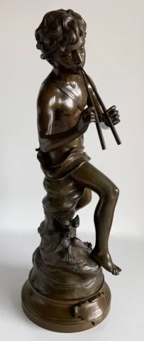 Amour Charmeur , Sculpture En Bronze