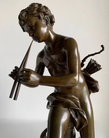 Amour Charmeur , Sculpture En Bronze