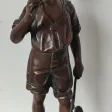 Le Charmeur De Lézard , Sujet En Bronze