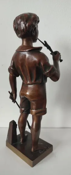 Le Charmeur De Lézard , Sujet En Bronze