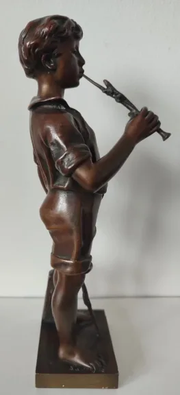 Le Charmeur De Lézard , Sujet En Bronze