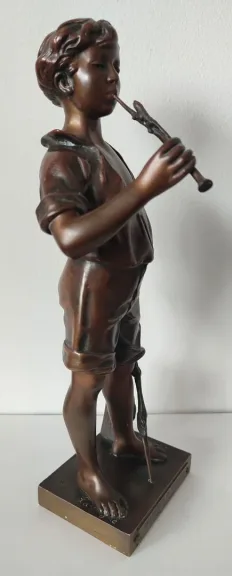 Le Charmeur De Lézard , Sujet En Bronze
