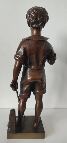 Le Charmeur De Lézard , Sujet En Bronze