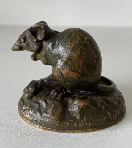 Petite Souris En Bronze