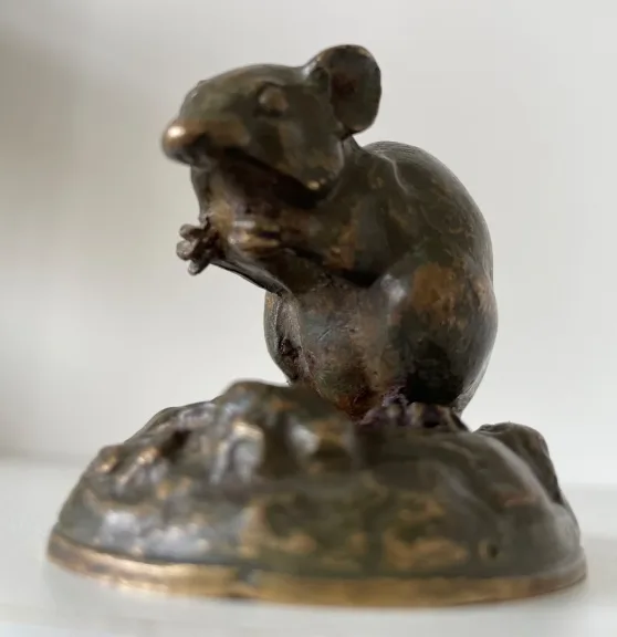Petite Souris En Bronze