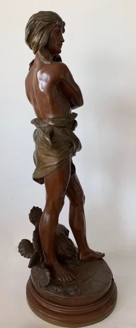 Sculpture En Bronze Représentant David Vainqueur
