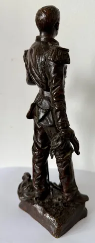 Militaire de la 3 brigade de dragons , sculpture en bronze