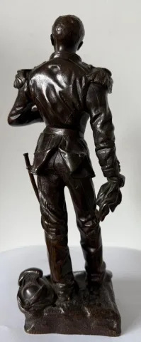 Militaire de la 3 brigade de dragons , sculpture en bronze