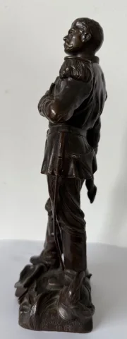 Militaire de la 3 brigade de dragons , sculpture en bronze