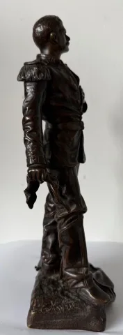 Militaire de la 3 brigade de dragons , sculpture en bronze