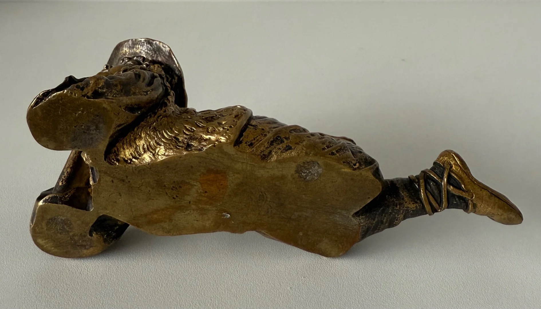 Le petit berger , sujet en bronze