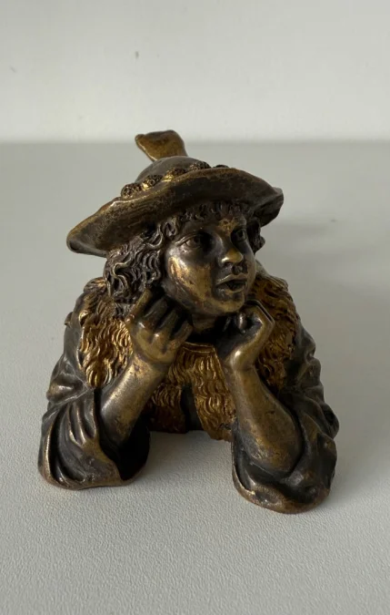 Le petit berger , sujet en bronze