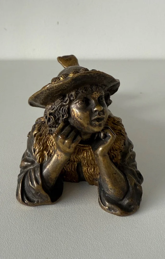 Le petit berger , sujet en bronze