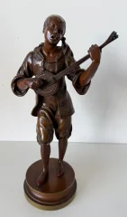 Le chanteur napolitain , sujet en bronze