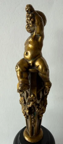 Small bronze sculpture of a cherub