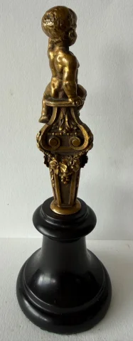 Small bronze sculpture of a cherub
